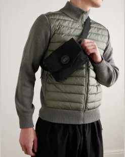 Logo-Appliquéd Shell Belt Bag Black