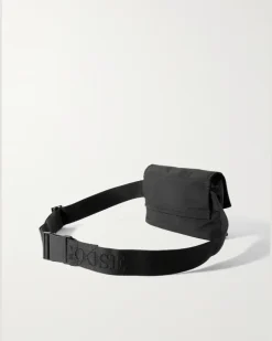 Logo-Appliquéd Shell Belt Bag Black