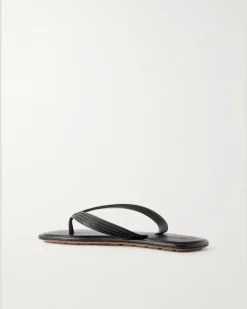 Logo-Embossed Rubber Flip Flops Black