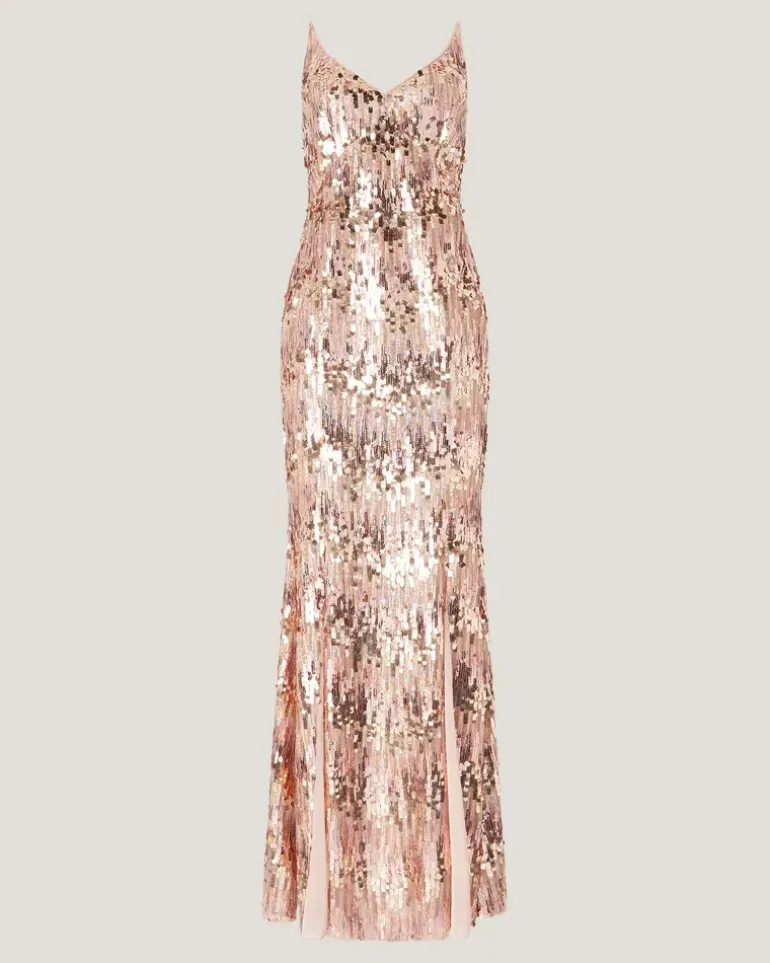 Long sequin dress Silver