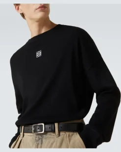 Longsleeve Anagram aus Baumwolle Schwarz
