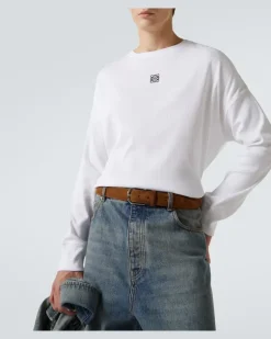 Longsleeve Anagram aus Baumwolle Weiß