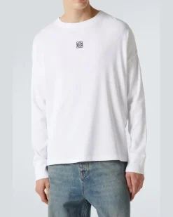 Longsleeve Anagram aus Baumwolle Weiß