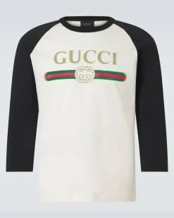 Longsleeve aus Baumwolle und Seide Weiß