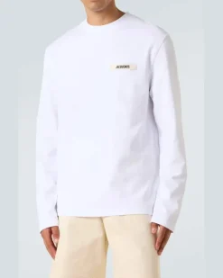 Longsleeve aus Baumwolle Weiß