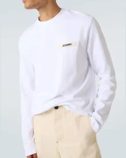 Longsleeve aus Baumwolle Weiß