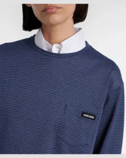 Longsleeve aus Baumwoll-Jersey Blau