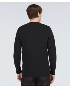 Longsleeve aus einem Baumwollgemisch Schwarz