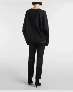 Longsleeve aus einem Baumwollgemisch Schwarz