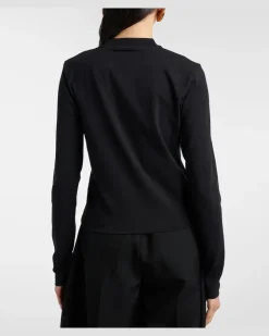 Longsleeve aus Jersey Schwarz