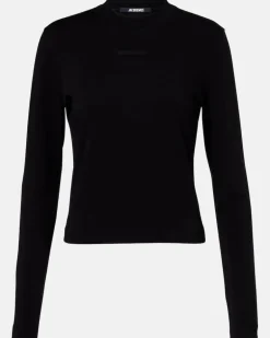 Longsleeve aus Jersey Schwarz