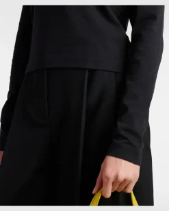 Longsleeve aus Jersey Schwarz