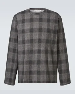 Longsleeve Box aus Baumwoll-Jersey Grau