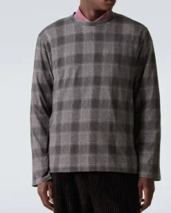 Longsleeve Box aus Baumwoll-Jersey Grau
