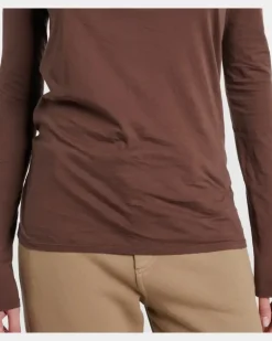 Longsleeve Susana aus Baumwoll-Jersey Braun