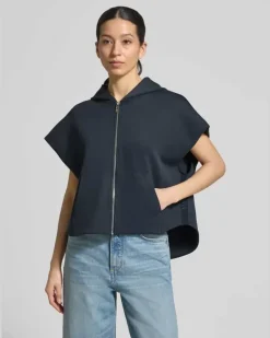Loose Fit Sweatjacke aus Baumwoll-Mix Modell 'GATTINI Hellgelb