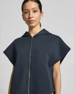 Loose Fit Sweatjacke aus Baumwoll-Mix Modell 'GATTINI Marine