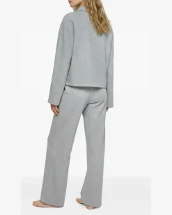 Loungewear-Hose mit Strass - Grau