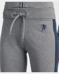 Low-Rise-Hose aus Baumwolle Grau