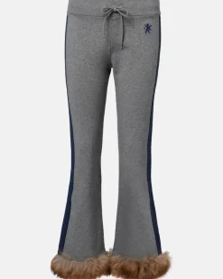 Low-Rise-Hose aus Baumwolle Grau