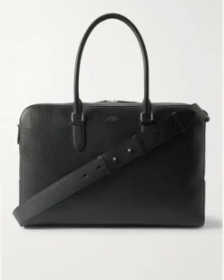 Ludlow Leather Weekend Bag Black