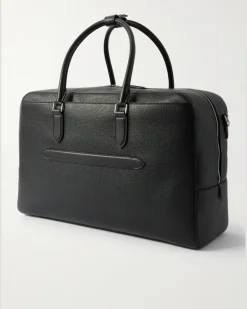 Ludlow Leather Weekend Bag Black