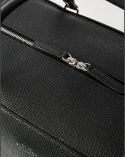 Ludlow Leather Weekend Bag Black