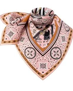 LV Feathers Carré 70 Pink