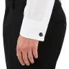 Manschettenknöpfe Star mit Onyxintarsie - Edelstahl - MB116661 - Cufflinks