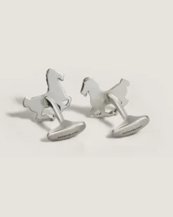 Manschettenknöpfe The Legend of Zodiacs The Horse - Silberfarben - Edelstahl - MB128340 - Cufflinks