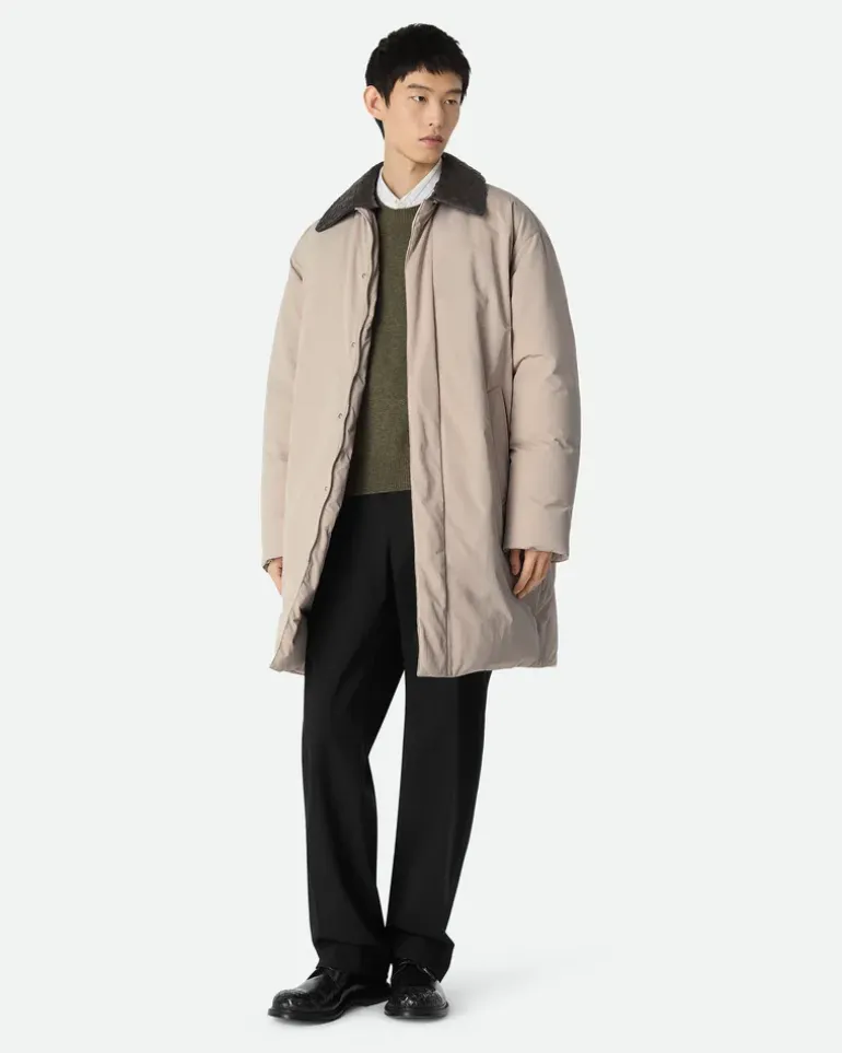 Mantel aus technischem Nylon-Grau - Herren
