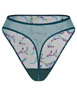 Maris Tanga mit Blumenmuster - Grün