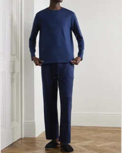 Marlowe Stretch-Micro Modal Jersey Pyjama Trousers Blue