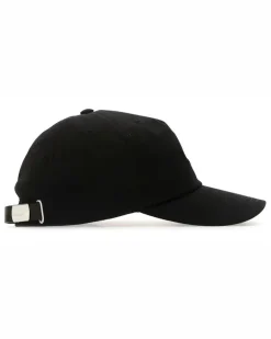 Men Cotton Gabardine Baseball Cap Black