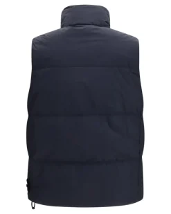 Men Crinkle Reps Ny Padded Vest Navy Blue Blazers E Vests
