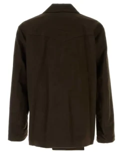 Men Moleskin Blazer Brown Cotton Blazers