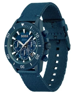 Men's Admiral Ocean Solar Quartz Chronograph Watch Blue Accessories > Jewelry