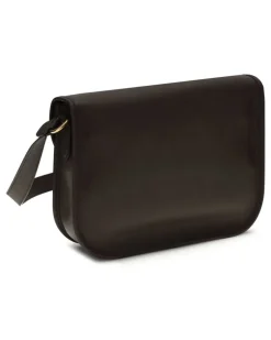 Men's Antibes Shoulder Bag Oak Brown Calf Leather Bos Taurus