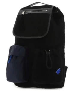 Men's Backpack Black Wool Nylon Angora