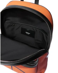 Men's Basket Round Logo Backpack Orange Bags > Backpacks