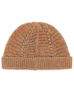 Men's Beanie Linen Blend Knitted Multicolor Cotton