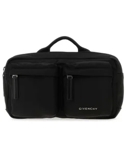 Men's Black Fabric Essential U Belt Bag Beauty Case