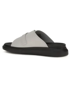 Men's Buckle Slide Sandals Ash Grey Gray
