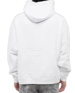 Men's Canadian Village Logo Oversize Hoodie White Clothing > Knitwear