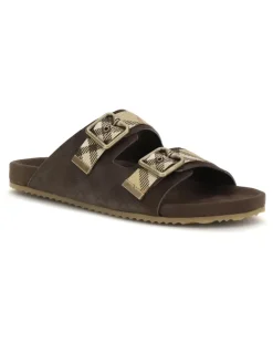 Men's Check Suede Urchin Sandals Snug Brown