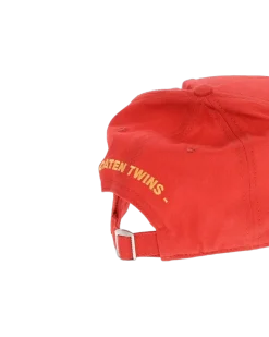 Men's Climbing Twins Logo Baseball Cap Red Accessories > Beanies & Hats