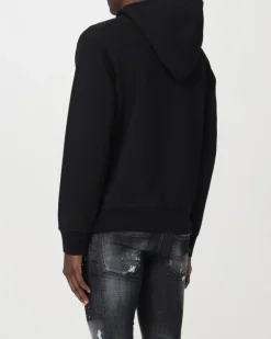 Men's College League Logo Cool Fit Hoodie Black Clothing > Knitwear