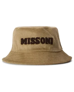 Men's Cord Logo Bucket Hat Beige Accessories > Beanies
