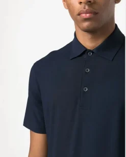 Men's Cotton Polo Shirt Ss26 M Navy
