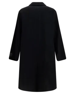Men's Double-Face Wool Coat Black Ovis Aries